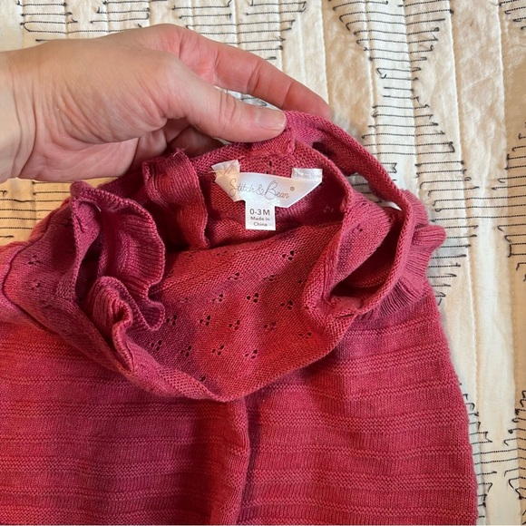 Bebe au Lait Pink Ruffled Blouse with Smocked Bodice - Picture 2 of 3